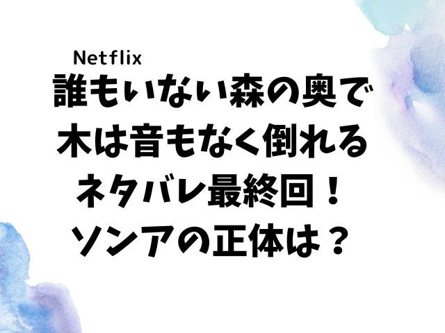 誰もいない森の奥で木は音もなく倒れるネタバレ最終回！ソンアの正体は？