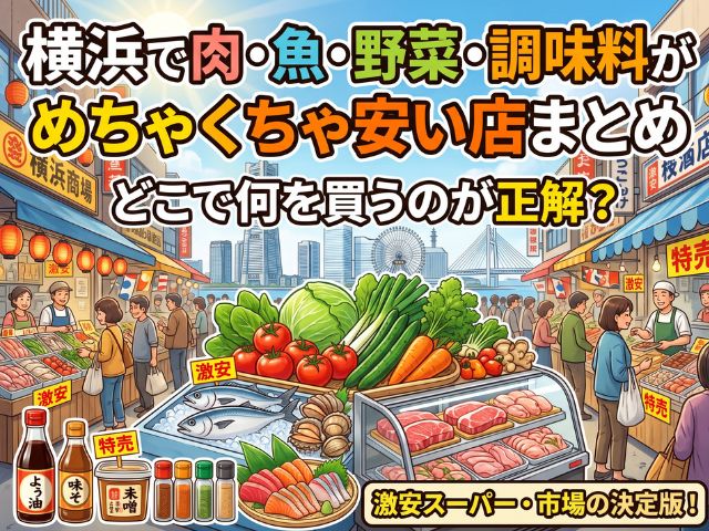 どこで何を買うのが正解？横浜で肉・魚・野菜・調味料がめちゃくちゃ安い店まとめ